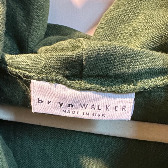 Bryn Walker Forest Green Cowl Neck Linen Tunic - Picture 2 of 2